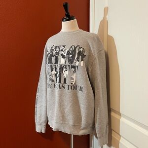 Taylor‎ Swift Women’s Official Merch The Eras Tour 2023 Gray Crewneck Sweater